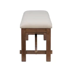 Basketweave Upholstered Wood Bench-Kirkland's Home Cheap