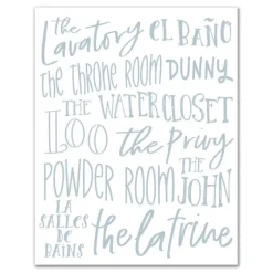 Bathroom Names Canvas Art Print-Kirkland's Home Fashion