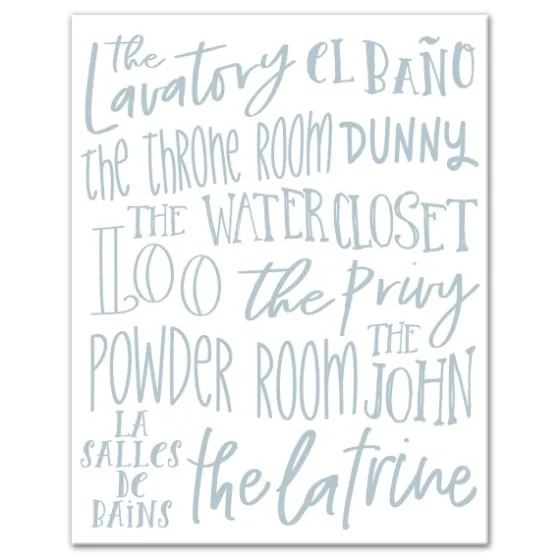 Bathroom Names Canvas Art Print-Kirkland's Home Fashion