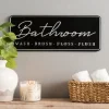 Bathroom Wash Brush Floss Flush Wall Plaque-Kirkland's Home Fashion