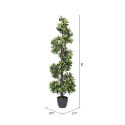 Bay Leaf Spiral Potted Tree, 60 In.-Kirkland's Home Best