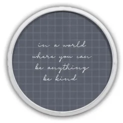 Be Kind Windowpane Round Framed Plaque-Kirkland's Home Fashion
