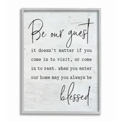 Be Our Guest Framed Wall Plaque-Kirkland's Home Best
