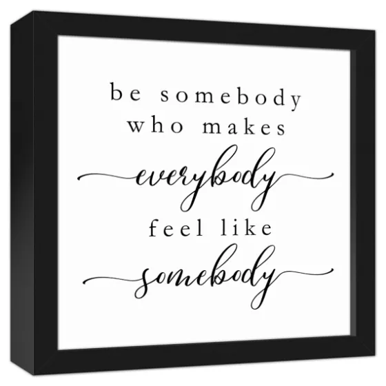 Be Somebody Framed Canvas Wall Plaque-Kirkland's Home Cheap
