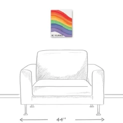 Be Yourself Rainbow Canvas Art Print-Kirkland's Home Cheap
