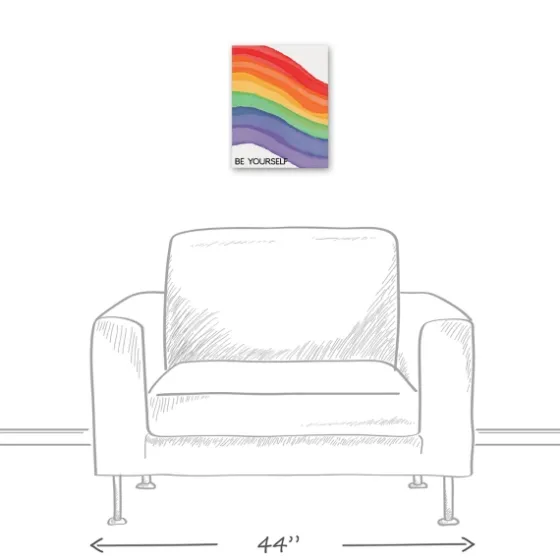 Be Yourself Rainbow Canvas Art Print-Kirkland's Home Cheap