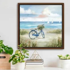 Beach Bike Bliss Framed Canvas Art Print-Kirkland's Home Online
