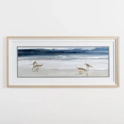 Beach Morning With Birds Framed Art Print-Kirkland's Home Cheap