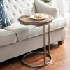 Beaded Round Wood C-Table-Kirkland's Home Shop
