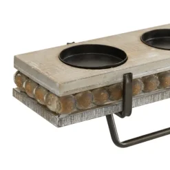 Beaded Wood And Metal Base Candle Holder-Kirkland's Home Best