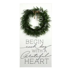 Begin Each Day Wreath Wall Plaque-Kirkland's Home Shop