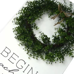 Begin Each Day Wreath Wall Plaque-Kirkland's Home Shop