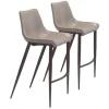 Beige & Brown Faux Leather 2-Pc. Bar Stool Set-Kirkland's Home Flash Sale