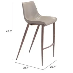 Beige & Brown Faux Leather 2-Pc. Bar Stool Set-Kirkland's Home Flash Sale