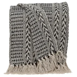 Beige And Black Patterned Throw-Kirkland's Home Best