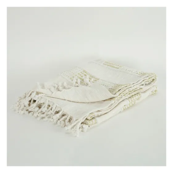 Beige And Ivory Woven Stripe Throw-Kirkland's Home Flash Sale