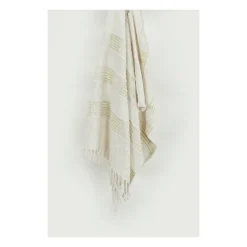 Beige And Ivory Woven Stripe Throw-Kirkland's Home Flash Sale