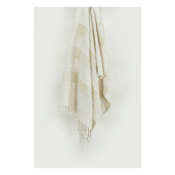 Beige And Ivory Woven Stripe Throw-Kirkland's Home Flash Sale