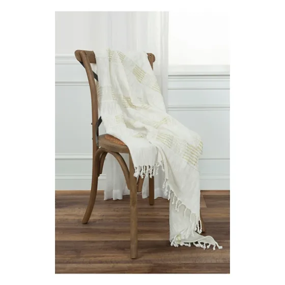 Beige And Ivory Woven Stripe Throw-Kirkland's Home Flash Sale