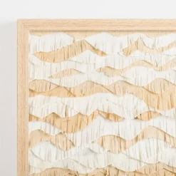 Beige And White Crinkle Paper Wall Plaque-Kirkland's Home Clearance