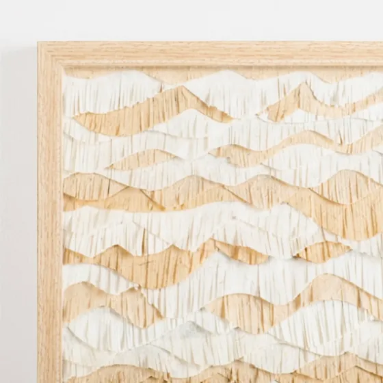 Beige And White Crinkle Paper Wall Plaque-Kirkland's Home Clearance