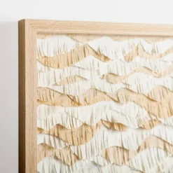 Beige And White Crinkle Paper Wall Plaque-Kirkland's Home Clearance