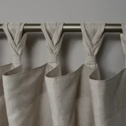 Beige Braided Top Loha Curtain Panel Set, 84 In.-Kirkland's Home Flash Sale