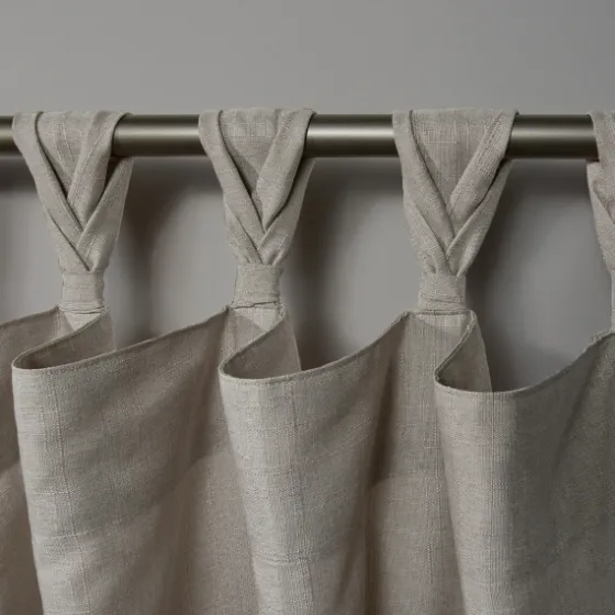 Beige Braided Top Loha Curtain Panel Set, 84 In.-Kirkland's Home Flash Sale