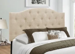 Beige Bryne Button Tufted King Headboard-Kirkland's Home Fashion
