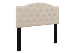 Beige Bryne Button Tufted King Headboard-Kirkland's Home Fashion
