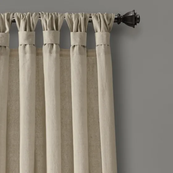 Beige Burlap Knotted Curtain Panel Set, 108 In.-Kirkland's Home Cheap