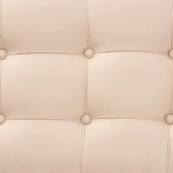 Beige Button Tufted Bench With Mirrored Base-Kirkland's Home Cheap