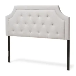 Beige Button Tufted Scalloped Queen Headboard-Kirkland's Home Discount