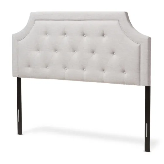 Beige Button Tufted Scalloped Queen Headboard-Kirkland's Home Discount