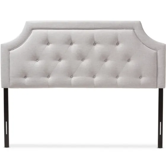 Beige Button Tufted Scalloped Queen Headboard-Kirkland's Home Discount