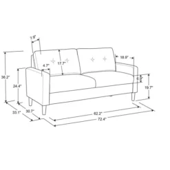 Beige Button Tufted Sofa-Kirkland's Home Clearance
