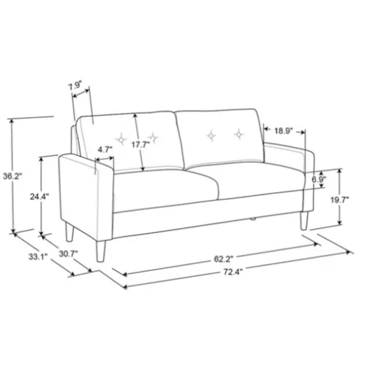 Beige Button Tufted Sofa-Kirkland's Home Clearance