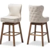 Beige Button Tufted Swivel Bar Stools, Set Of 2-Kirkland's Home Flash Sale