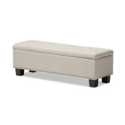 Beige Button-Tufted Upholstered Storage Bench-Kirkland's Home Cheap