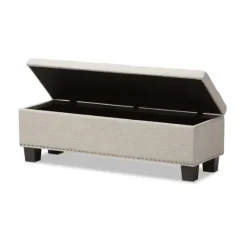 Beige Button-Tufted Upholstered Storage Bench-Kirkland's Home Cheap