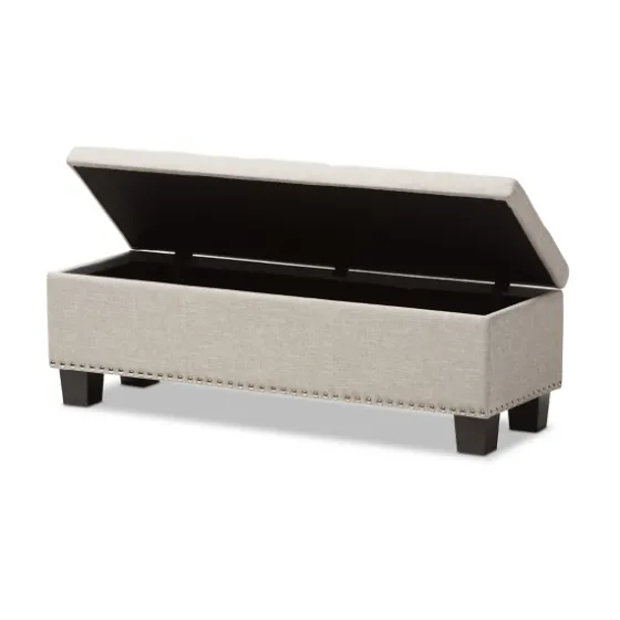 Beige Button-Tufted Upholstered Storage Bench-Kirkland's Home Cheap