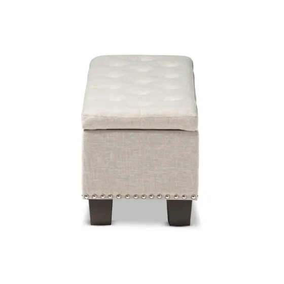 Beige Button-Tufted Upholstered Storage Bench-Kirkland's Home Cheap