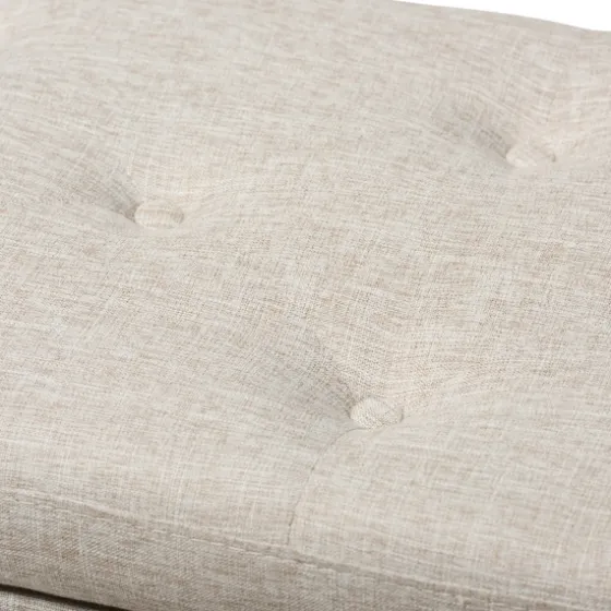 Beige Button-Tufted Upholstered Storage Bench-Kirkland's Home Cheap