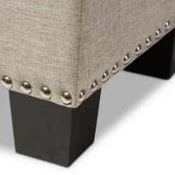 Beige Button-Tufted Upholstered Storage Bench-Kirkland's Home Cheap