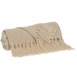 Beige Chunky Stitch Cotton Throw-Kirkland's Home Outlet