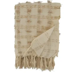 Beige Dotted Fringe Throw Blanket-Kirkland's Home Cheap