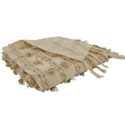 Beige Dotted Fringe Throw Blanket-Kirkland's Home Cheap