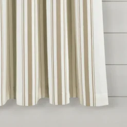 Beige Farmhouse Stripe Curtain Panels, Set Of 2-Kirkland's Home Best Sale