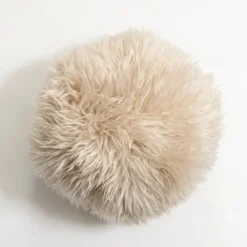 Beige Faux Fur Sphere Pillow-Kirkland's Home Cheap
