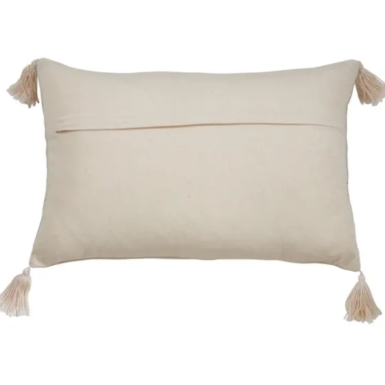 Beige Frayed Tassel Lumbar Pillow-Kirkland's Home Best